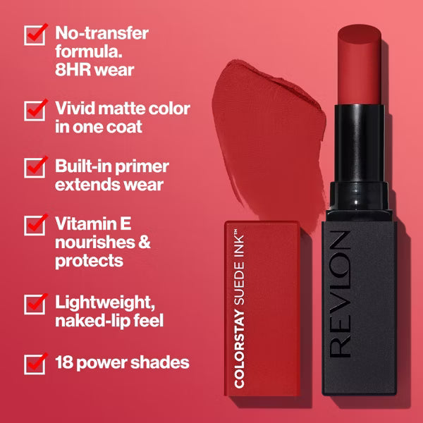 REVLON ColorStay Suede Ink Lipstick - 014 Spit Fire