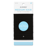 GIMME Medium Hair Firm Hold + All Day Comfort Low Profile Hair Tie Bands - Black, 20 count