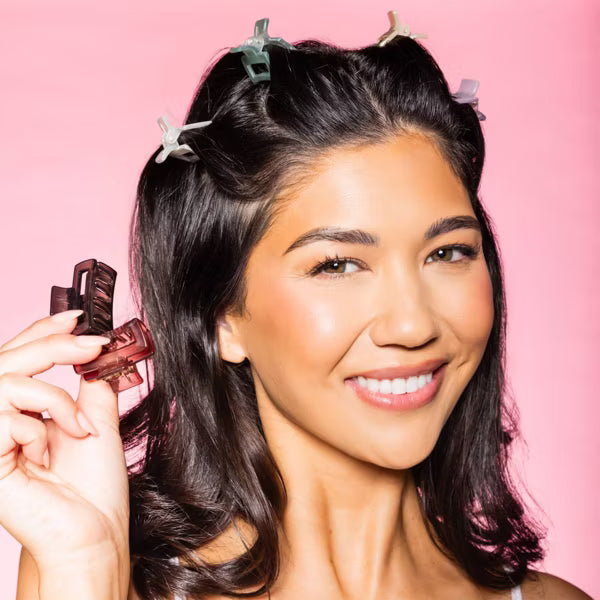 GIMME Fine Hair Small Rectangle Claw Clips - Assorted Colors, 6 count