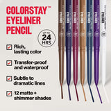 REVLON ColorStay Pencil Waterproof Eyeliner With Built-In Sharpener - 201 Black