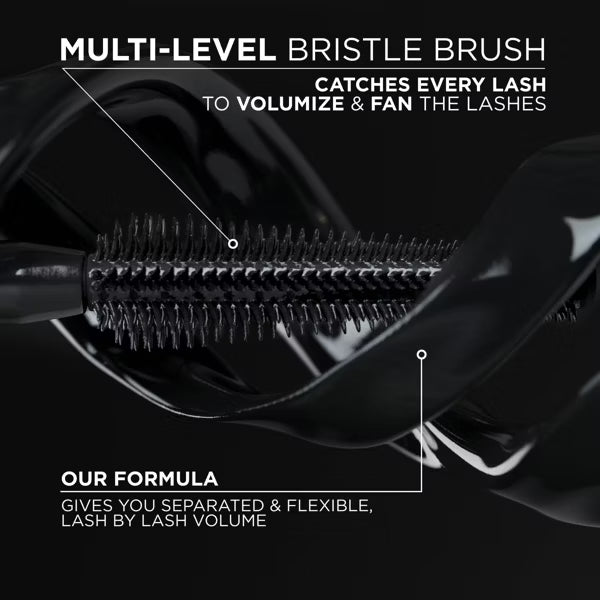 L'ORÉAL PARIS Voluminous Panorama Volumizing and Lengthening Washable Mascara, 700 Black, 0.33 fl oz