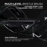 L'ORÉAL PARIS Voluminous Panorama Volumizing and Lengthening Washable Mascara, 700 Black, 0.33 fl oz