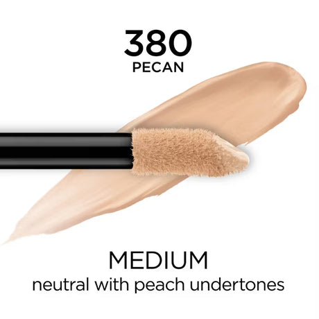 L'ORÉAL PARIS Infallible Full Wear Concealer Waterproof, Full Coverage, 380 Pecan, 0.33 fl. oz.