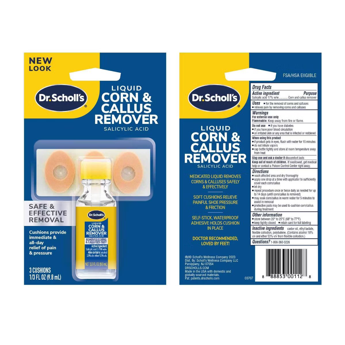 Dr. Scholl's Liquid Corn and Callus Remover, 0.33 oz