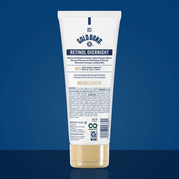 Gold Bond Retinol Overnight Unscented Face and Body Lotion, 7 oz