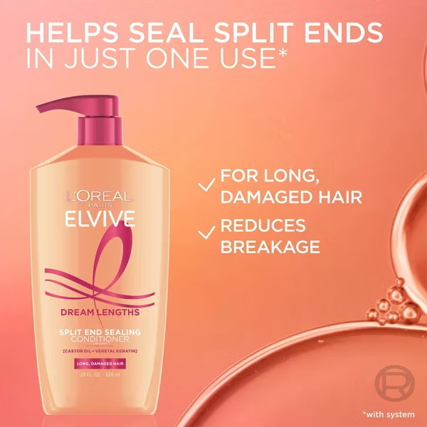 L'ORÉAL PARIS Elvive Dream Lengths Conditioner for Long and Damaged Hair, 12.6 fl. oz.