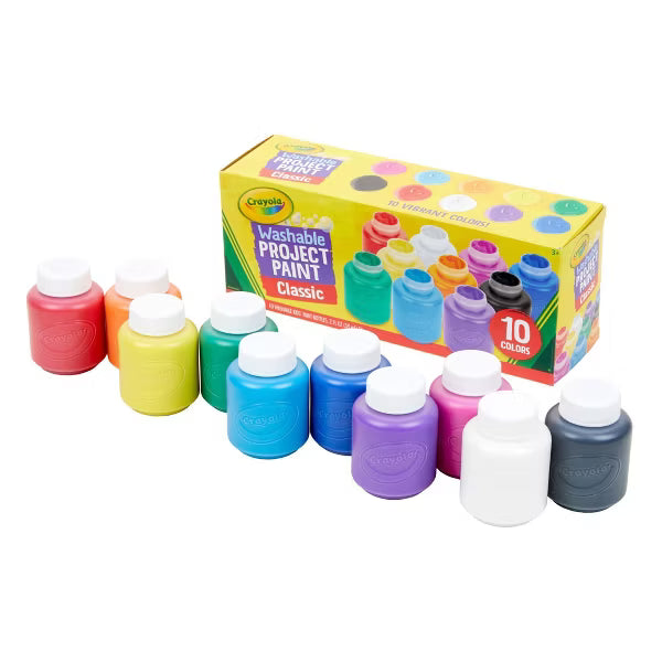 Crayola Washable Kids Project Paints, 10 count