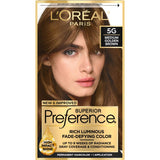 L'ORÉAL PARIS Superior Preference Permanent Hair Color, 5G Medium Golden Brown, 6.5 fl. oz.