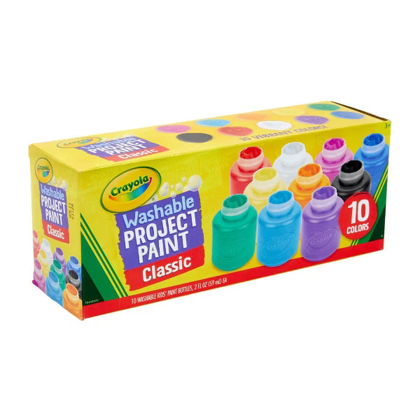 Crayola Washable Kids Project Paints, 10 count