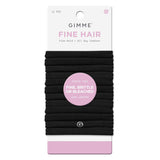 GIMME Fine Hair Firm Hold + All Day Comfort Hair Bands - Black, 12 count