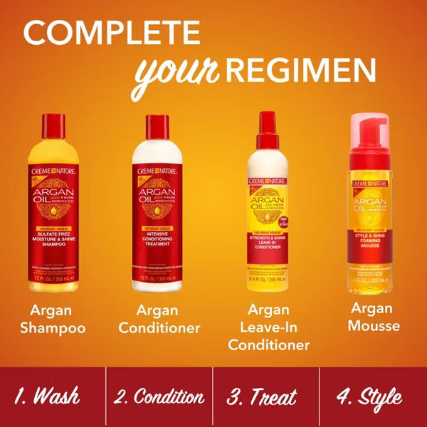 Creme of Nature Moisture & Shine Shampoo with Argan Oil, 12 oz