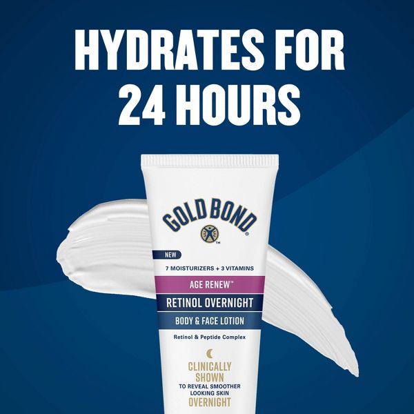 Gold Bond Retinol Overnight Unscented Face and Body Lotion, 7 oz
