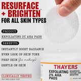 Thayers Natural Remedies Exfoliating AHA Face Pads, 60 count