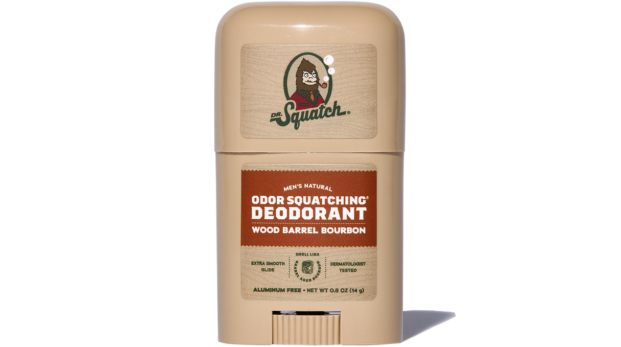 Dr. Squatch Mini Deodorant - Wood Barrel Bourbon, 0.5 oz