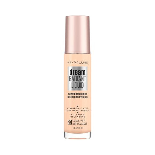 Maybelline Dream Radiant Liquid Medium Coverage Hydrating Foundation, Classic Ivory, 1 fl. oz.