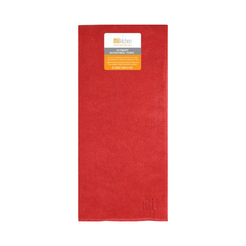 MUkitchen Microfiber Dishtowel - Crimson, 16"x24"