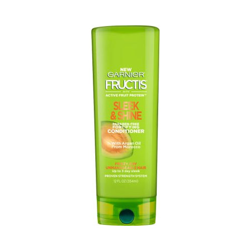 Garnier Fructis Sleek & Shine Conditioner, Frizzy, Dry, Unmanageable Hair, 12 fl. oz.