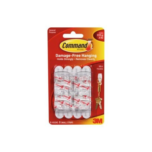 COMMAND ADHESIVE HOOKS MINI