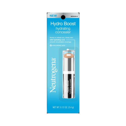 Neutrogena Hydro Boost Hydrating Concealer Stick, 40 Medium, 0.12 Oz