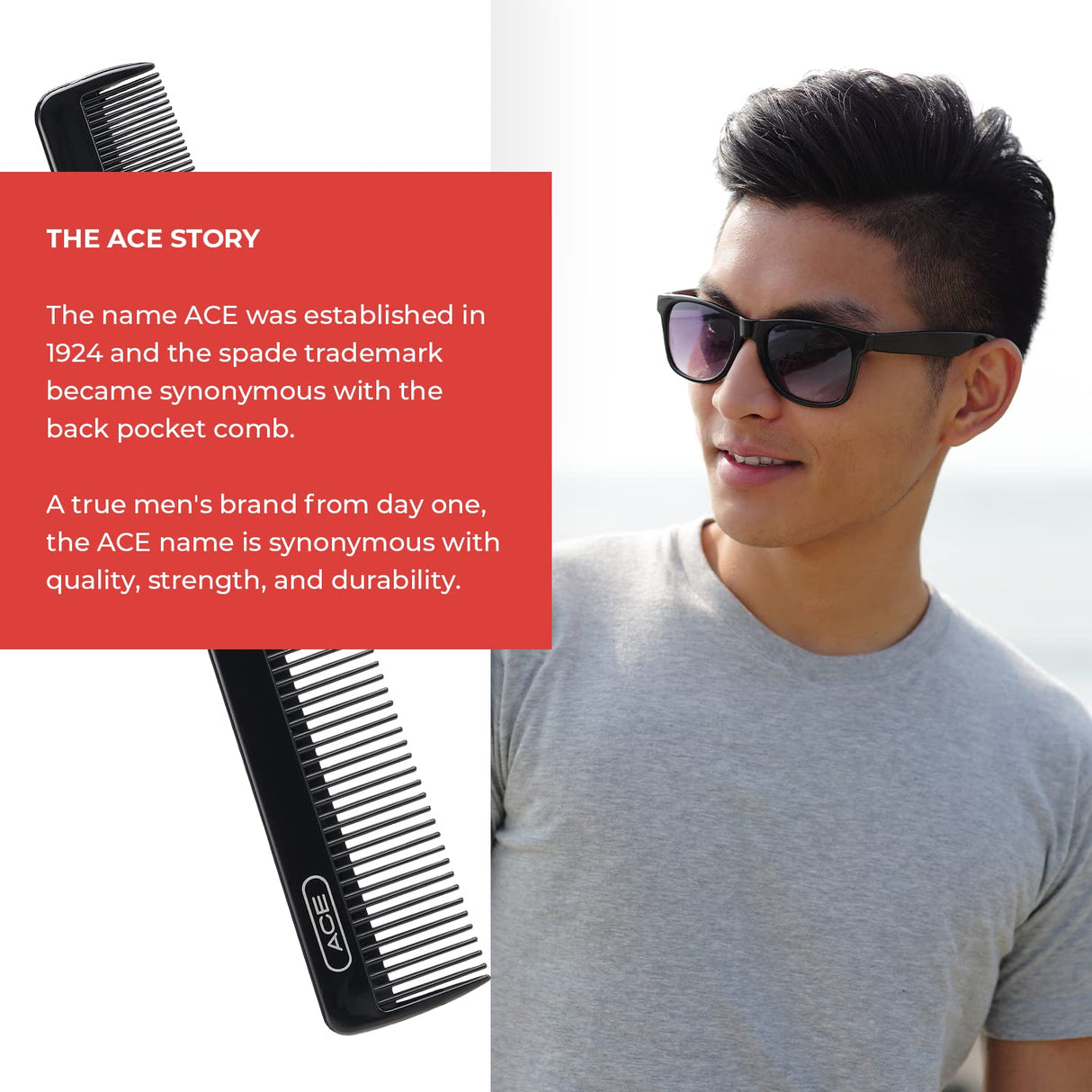 ACE 7" All Purpose Comb - Black-013114612861-LR-72819-6-LR eShop