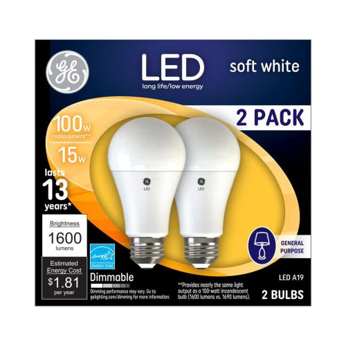 GE LED ES 15KHR 17W A21 SW 2CT