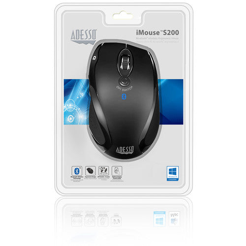 Adesso iMouse S200B Bluetooth Ergo Mini Scroll Mouse - Black-783750007504-LR-340806-2-LR eShop