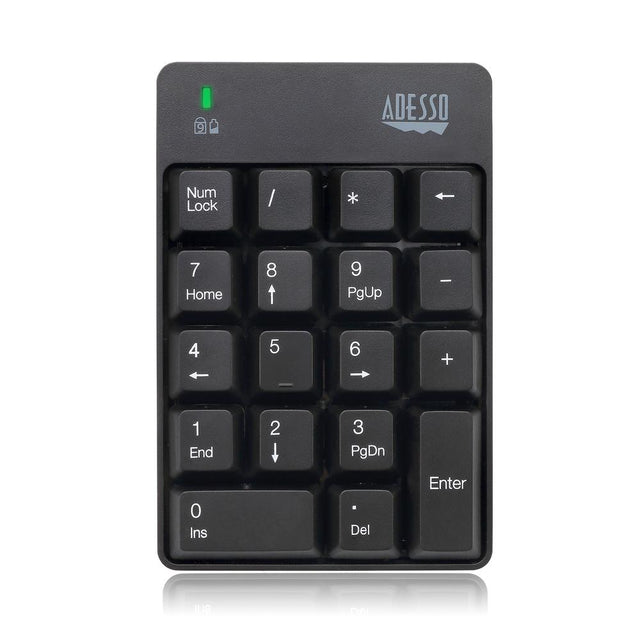 Numeric R 71280 Adesso USB Spill Resistant 18-Key Numeric Keypad - Black-783750008754 ...