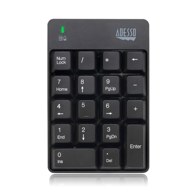 Adesso USB Spill Resistant 18-Key Numeric Keypad - Black-783750008754-LR-322141-1-LR eShop