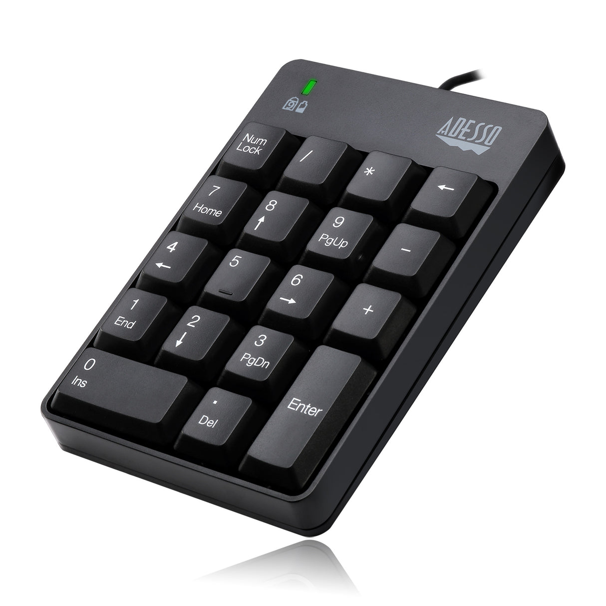 Adesso USB Spill Resistant 18-Key Numeric Keypad - Black-783750008754-LR-322141-3-LR eShop