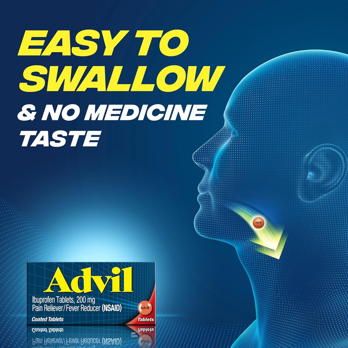 Advil Pain Reliever and Fever Reducer Tablet Vial, 10 Coated Tablets - Single Vial-305730151122-LR-358845-10-LR eShop