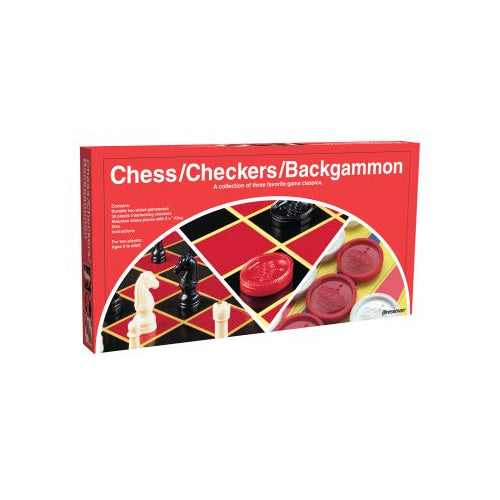 Chess/Checkers/Backgammon - a Collection of Three Favorite Game Classics