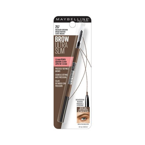 Maybelline Brow Ultra Slim Defining Eyebrow Pencil, Medium Brown