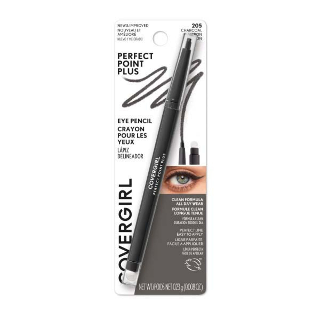 COVERGIRL Perfect Point Plus Eyeliner, Charcoal 205, 0.008 oz (0.23 g)