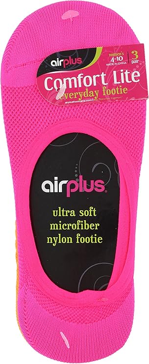 airplus Comfort Lite Woman's Footie Sock - Brights, 3 pairs-096506202673-LR-316587-1-LR eShop