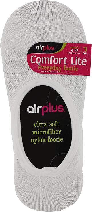 airplus Comfort Lite Woman's Footie Sock - White, 3 pairs-096506202666-LR-316586-1-LR eShop