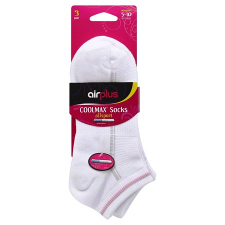 airplus Coolmax Woman's All Sport Socks - White, 3 pairs-096506202031-LR-316581-1-LR eShop