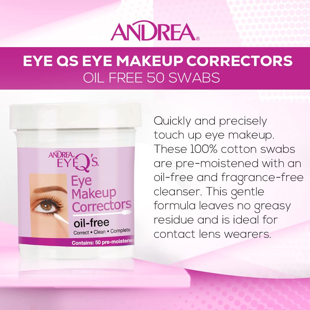 ANDREA Eye Q's Eye Makeup Correctors Swabs, 50 count-078462600021-LR-181043-3-LR eShop