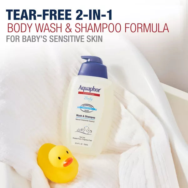 Aquaphor Baby Wash and Shampoo - Unscented, 25.4 oz-072140021085-LR-356105-3-LR eShop