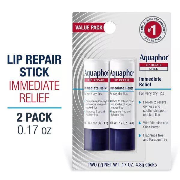 Aquaphor Lip Repair Stick Moisturizing Lip Balm, 2 count-072140025175-LR-356107-2-LR eShop