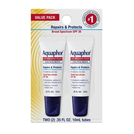 Aquaphor Lip Repair Tube + Sunscreen SPF 30, Dual Pack, .35 oz x 2-072140022242-LR-363336-1-LR eShop
