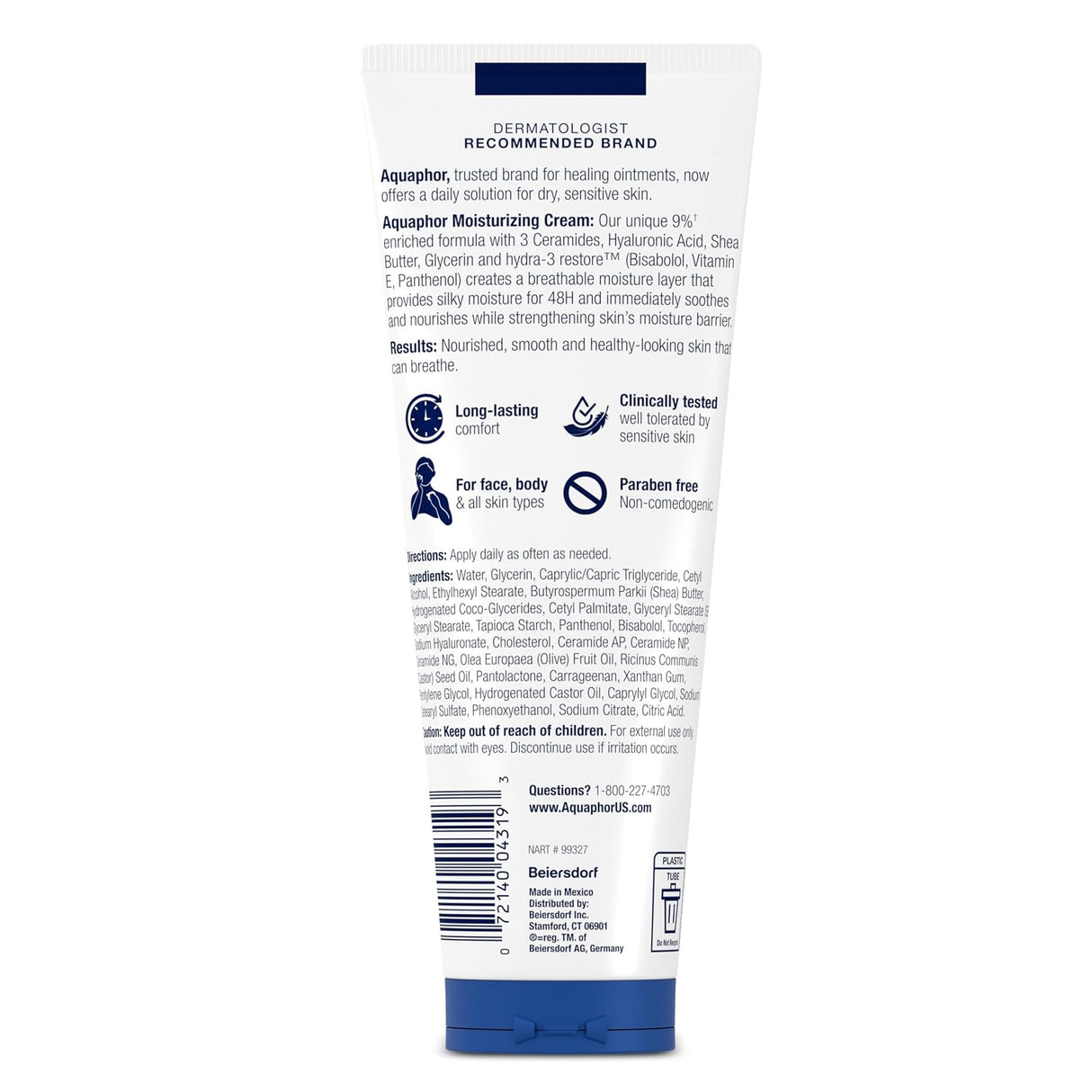 Aquaphor Moisturizing Cream, 8 Oz Tube-072140043193-LR-364919-2-LR eShop