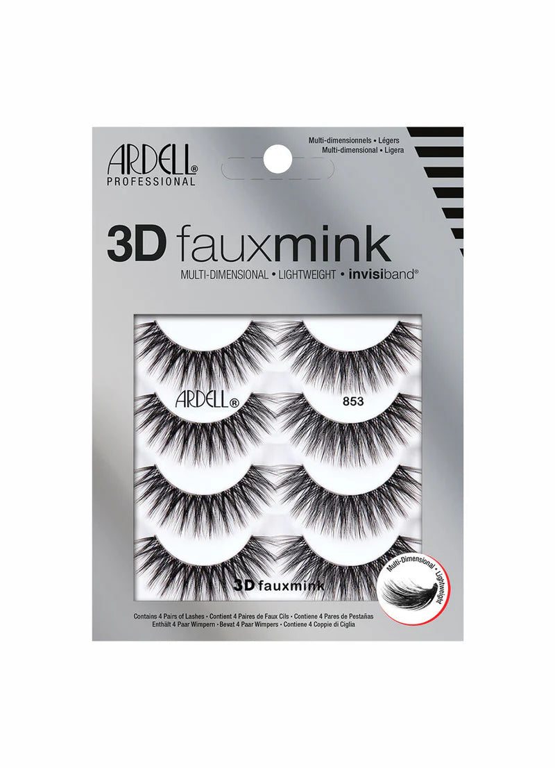 Ardell 3D Faux Mink Lashes - 853 Black, 4 count-074764718792-LR-343193-1-LR eShop