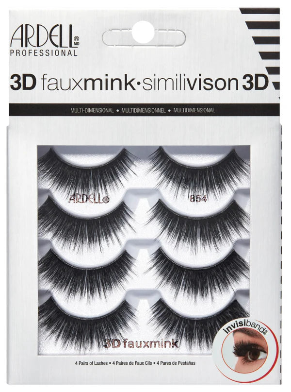 Ardell 3D Faux Mink Lashes - 854 Black, 4 count-074764718808-LR-338493-1-LR eShop