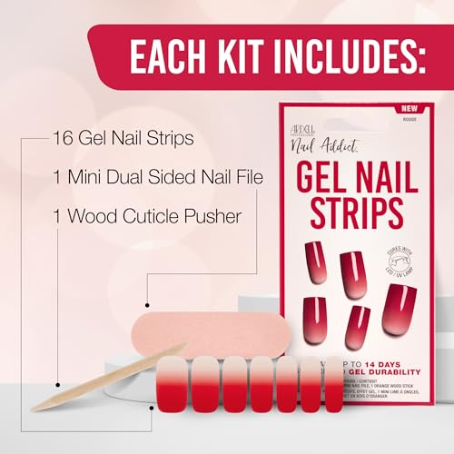 Ardell Nail Addict Gel Nail Strips Set - Rouge-074764379115-LR-356583-7-LR eShop