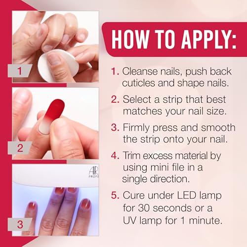 Ardell Nail Addict Gel Nail Strips Set - Rouge-074764379115-LR-356583-8-LR eShop