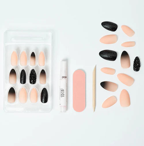 Ardell Nail Addict Premium Artificial Nail Set - Black Stud & Pink Ombre-074764758866-LR-338506-3-LR eShop