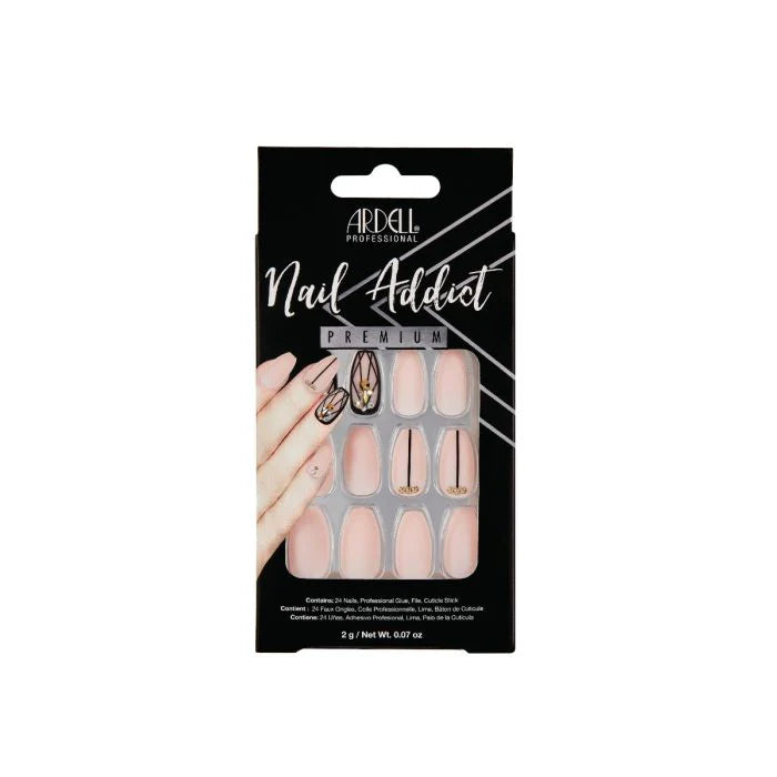 Ardell Nail Addict Premium Artificial Nail Set - Blush Geometric Crystals-074764621122-LR-338498-1-LR eShop