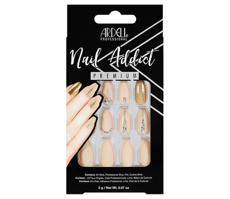 Ardell Nail Addict Premium Artificial Nail Set - Nude Jeweled-074764758927-LR-338511-1-LR eShop