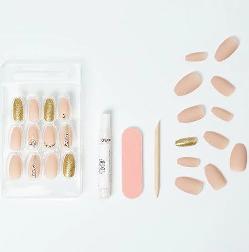 Ardell Nail Addict Premium Artificial Nail Set - Nude Jeweled-074764758927-LR-338511-3-LR eShop