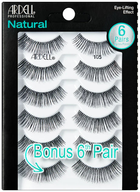 Ardell Natural Lashes - 105 Black, 6 count-074764615688-LR-287117-1-LR eShop